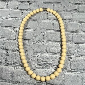 Chew Beads Jane Necklace Ivory off White Cream 30”